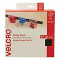 Velcro Brand Velcro, STICKY-BACK FASTENERS, REMOVABLE ADHESIVE, 0.75in X 30 FT, BLACK 91137